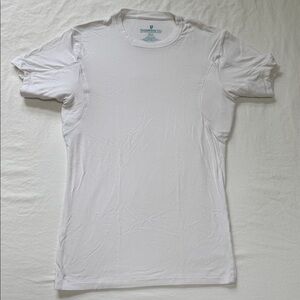 THOMPSON TEE Hydro-Shield Sweatproof Technology Slim Fit Bamboo M White USA Made